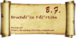 Bruchács Fürtike névjegykártya
